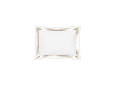 Boudoir Sham - Matouk Amara Triple Pearl Bedding at Fig Linens and Home shown in Beach Dune on White