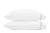 Pillowcases - Matouk Amara Triple Pearl Bedding at Fig Linens and Home shown in Beach Dune on White