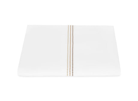 Duvet Cover - Matouk Amara Triple Pearl Bedding at Fig Linens and Home shown in Beach Dune on White