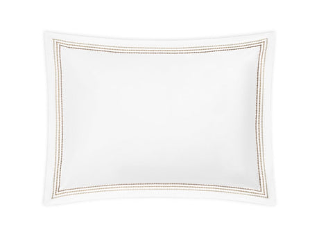 Pillow Sham - Matouk Amara Triple Pearl Bedding at Fig Linens and Home shown in Beach Dune on White