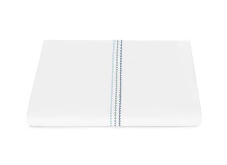 Duvet Cover - Matouk Amara Triple Pearl Bedding at Fig Linens and Home shown in Hazy Pool on White