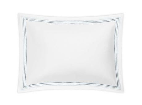 Pillow Sham - Matouk Amara Triple Pearl Bedding at Fig Linens and Home shown in Hazy Pool on White