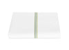 Duvet Cover - Matouk Amara Triple Pearl Bedding at Fig Linens and Home shown in Palm Green on White