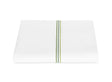 Duvet Cover - Matouk Amara Triple Pearl Bedding at Fig Linens and Home shown in Palm Green on White
