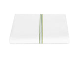 Duvet Cover - Matouk Amara Triple Pearl Bedding at Fig Linens and Home shown in Palm Green on White