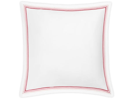 Euro Sham - Matouk Amara Triple Pearl Bedding at Fig Linens and Home in Paradise Pink on White