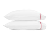Pillowcases - Matouk Amara Triple Pearl Bedding at Fig Linens and Home in Paradise Pink on White