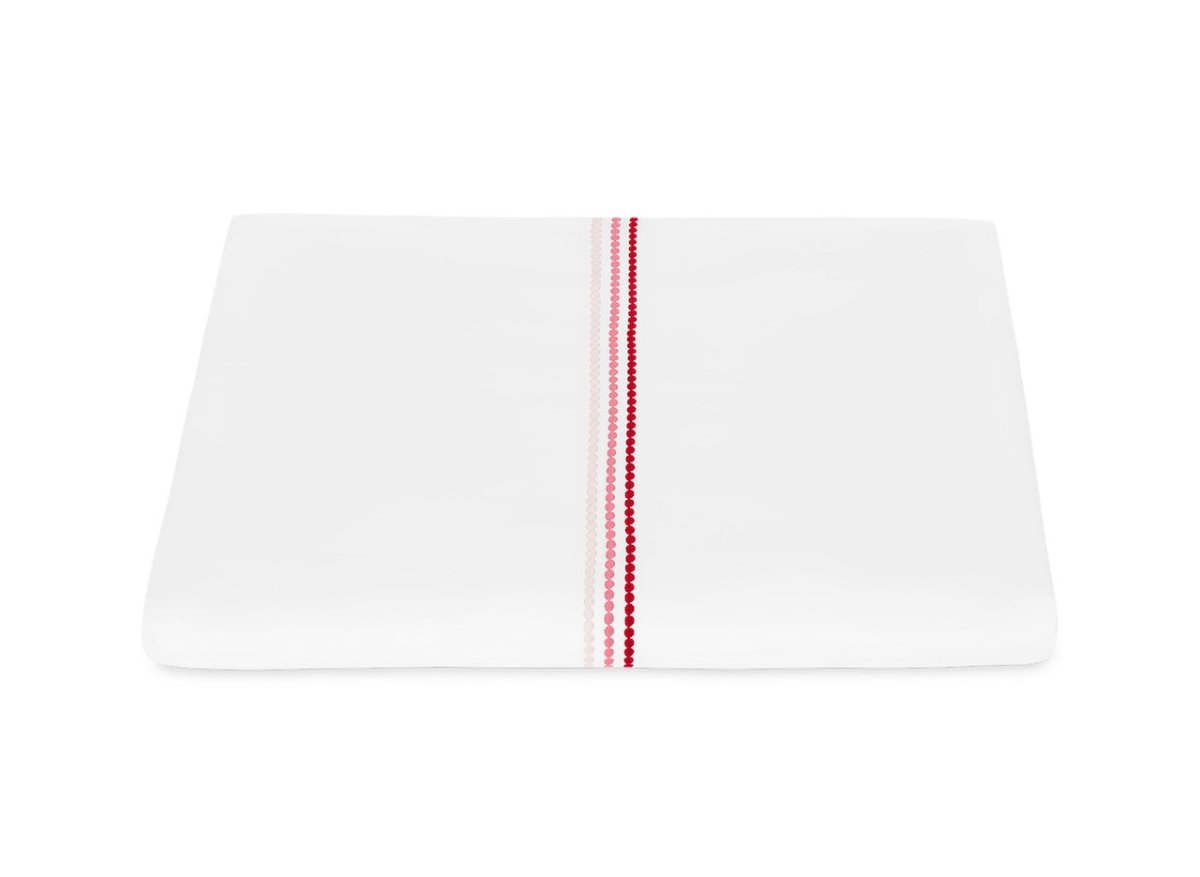 Duvet Cover - Matouk Amara Triple Pearl Bedding at Fig Linens and Home in Paradise Pink on White