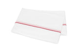 Flat Sheet - Matouk Amara Triple Pearl Bedding at Fig Linens and Home in Paradise Pink on White