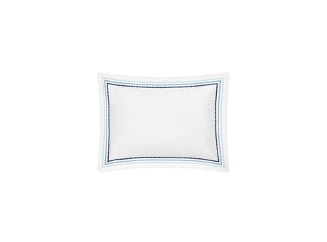 Boudoir Sham - Matouk Amara Triple Pearl Bedding at Fig Linens and Home in Sailor Blue on White