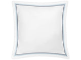 Euro Sham - Matouk Amara Triple Pearl Bedding at Fig Linens and Home shown in Sailor Blue on White