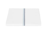Duvet Cover - Matouk Amara Triple Pearl Bedding at Fig Linens and Home shown in Sailor Blue on White