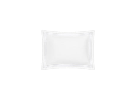 Boudoir Sham - Matouk Amara Triple Pearl Bedding at Fig Linens and Home in White Embroidery on White