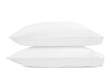 Pillowcases - Matouk Amara Triple Pearl Bedding at Fig Linens and Home in White Embroidery on White