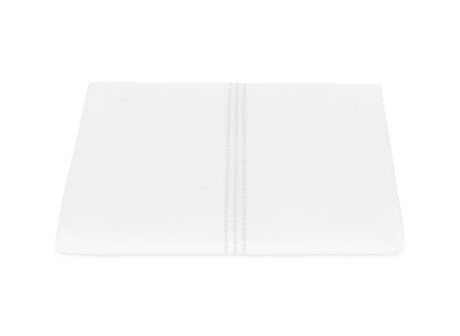 Duvet Cover - Matouk Amara Triple Pearl Bedding at Fig Linens and Home in White Embroidery on White