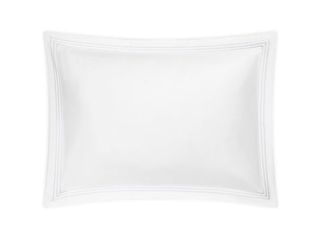 Pillow Sham - Matouk Amara Triple Pearl Bedding at Fig Linens and Home in White Embroidery on White