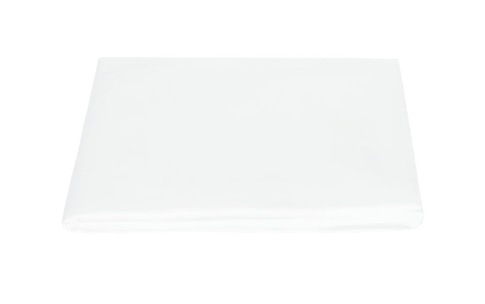 Amara White Fitted Sheet by Matouk | 100% Cotton Sateen Fig Linens and Home