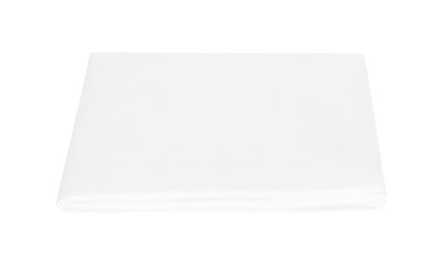 Amara White Fitted Sheet by Matouk | 100% Cotton Sateen Fig Linens and Home