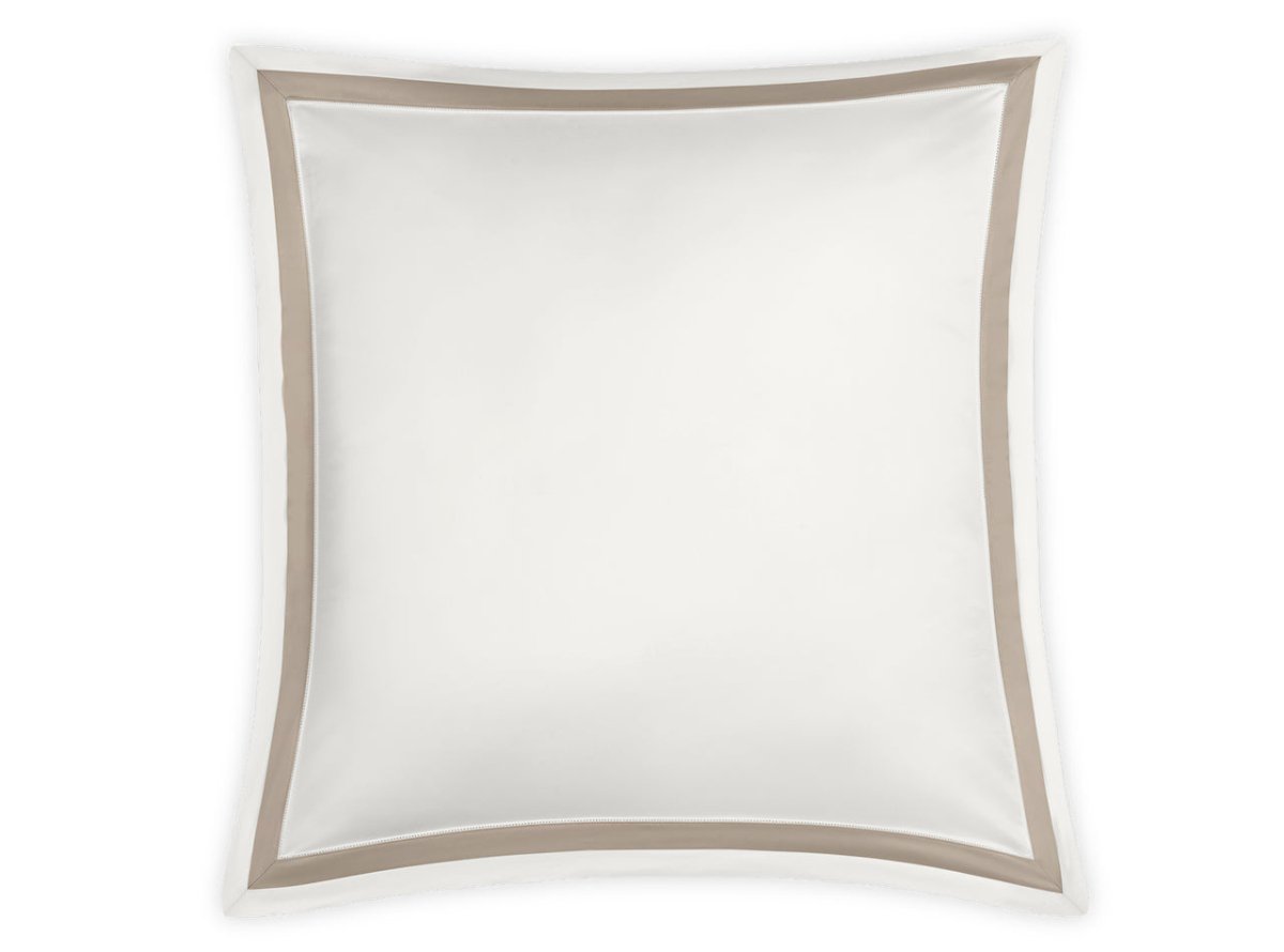 Euro Square Sham - Matouk Ambrose Bedding in Bone and Khaki at Fig Linens and Home