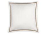 Euro Square Sham - Matouk Ambrose Bedding in Bone and Khaki at Fig Linens and Home