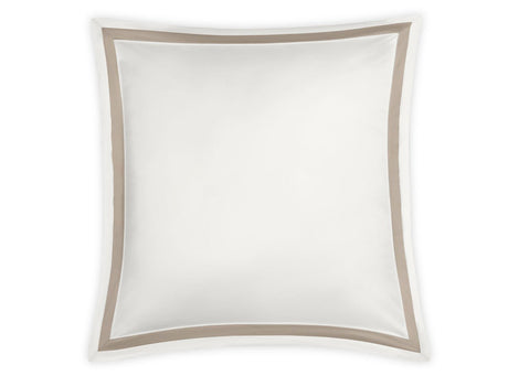 Euro Square Sham - Matouk Ambrose Bedding in Bone and Khaki at Fig Linens and Home