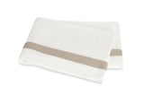 Queen Flat Sheet - Matouk Ambrose Bedding in Bone and Khaki at Fig Linens and Home