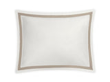 Standard Sham - Matouk Ambrose Bedding in Bone and Khaki at Fig Linens and Home