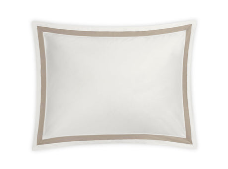 Standard Sham - Matouk Ambrose Bedding in Bone and Khaki at Fig Linens and Home