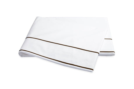 Flat Sheet - Matouk Ansonia Mocha Cotton Sheets at Fig Linens and Home