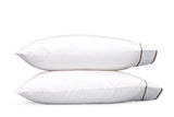 Matouk Bedding - Ansonia Mocha Brown Cotton Pillowcases at Fig Linens and Home
