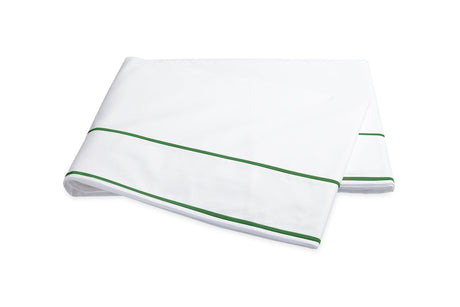 Flat Sheet - Matouk Ansonia Palm Green Cotton Sheets at Fig Linens and Home