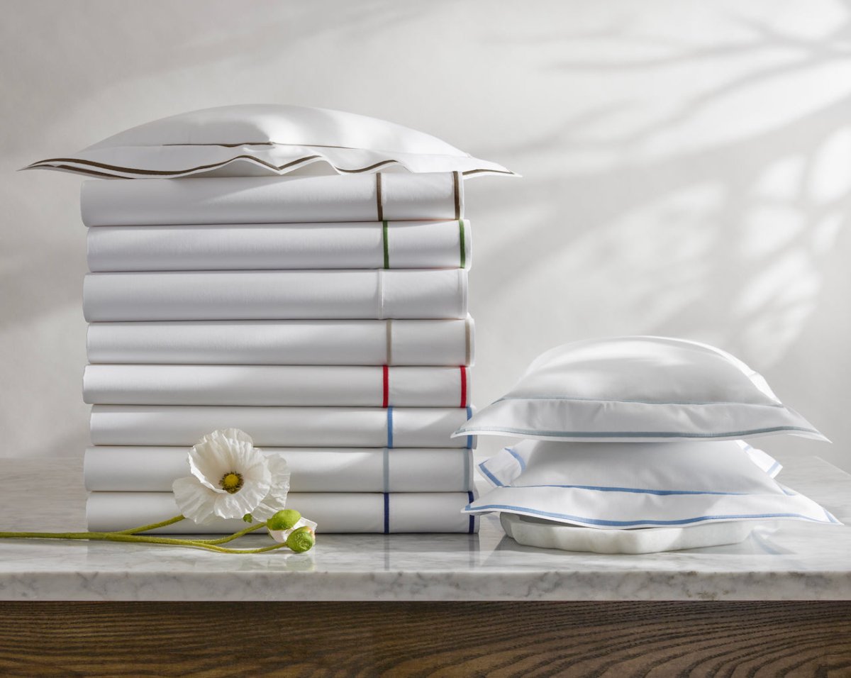 Matouk Ansonia Bed Sheets and Pillowcases at Fig Linens and Home