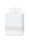 Astor Braid Dune Tissue Box Cover | Matouk Schumacher at Fig Linens and Home