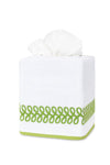 Astor Braid Grass Green Tissue Box Cover | Matouk Schumacher at Fig Linens and Home