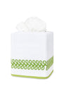 Astor Braid Grass Green Tissue Box Cover | Matouk Schumacher at Fig Linens and Home