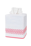 Astor Braid Peony Pink Tissue Box Cover | Matouk Schumacher at Fig Linens and Home