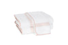 Matouk Towels - Astor Braid Blush Embroidery on White Cotton Terrycloth Bath Collection