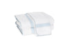 Matouk Towels - Astor Braid Light Blue Embroidery on White Cotton Terrycloth Bath Collection