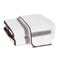 Matouk Towels - Astor Braid Brown Embroidery on White Cotton Terrycloth Bath Collection
