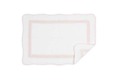 Astor Braid Tub Mats by Matouk Schumacher Blush Tub Mat 24 x 36 at FIG LINENS AND HOME 4