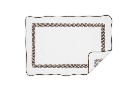 Astor Braid Tub Mats by Matouk Schumacher Mocha Tub Mat 24 x 36 at FIG LINENS AND HOME 1