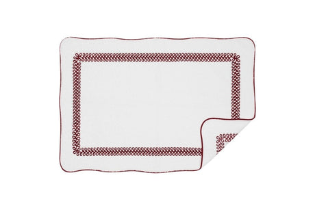 Astor Braid Tub Mats by Matouk Schumacher Red Tub Mat 24 x 36 at FIG LINENS AND HOME 6