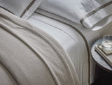 Avalon Cotton Blankets by Matouk - Detail of Blanket on Bed Lifestyle Photo 2