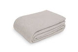 Matouk Avalon Cotton Blanket in Platinum at Fig Linens and Home