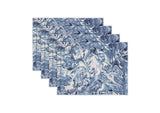 Matouk Schumacher Lapis Blue Balthazar Placemats at Fig Linens and Home - Set of 4