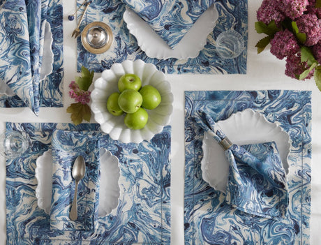 Matouk Schumacher Balthazar Placemats at Fig Linens and Home - Linen Placemats Lifestyle View 5