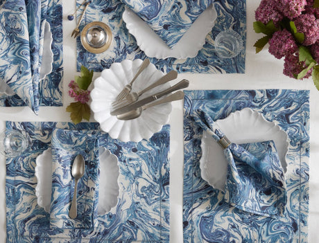 Matouk Schumacher Balthazar Placemats at Fig Linens and Home - Linen Placemats Lifestyle View 4