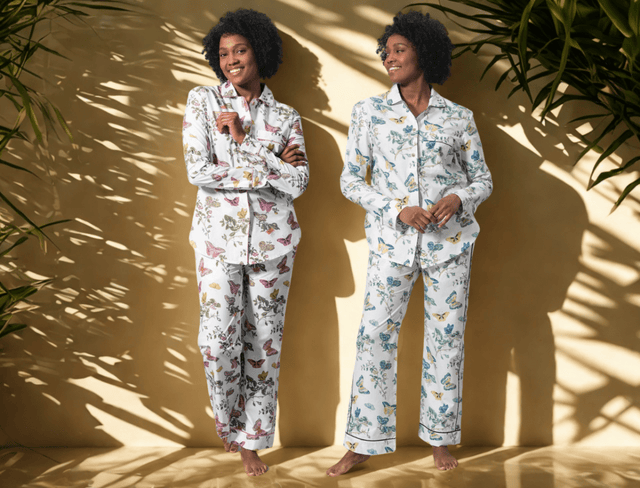 Matouk Schumacher Baudin Butterfly Pajamas at Fig Linens and Home