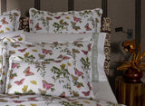 Baudin Butterfly Pink Bedding by Matouk Schumacher Pink King Flat Sheet 114 x 112 at FIG LINENS AND HOME 3