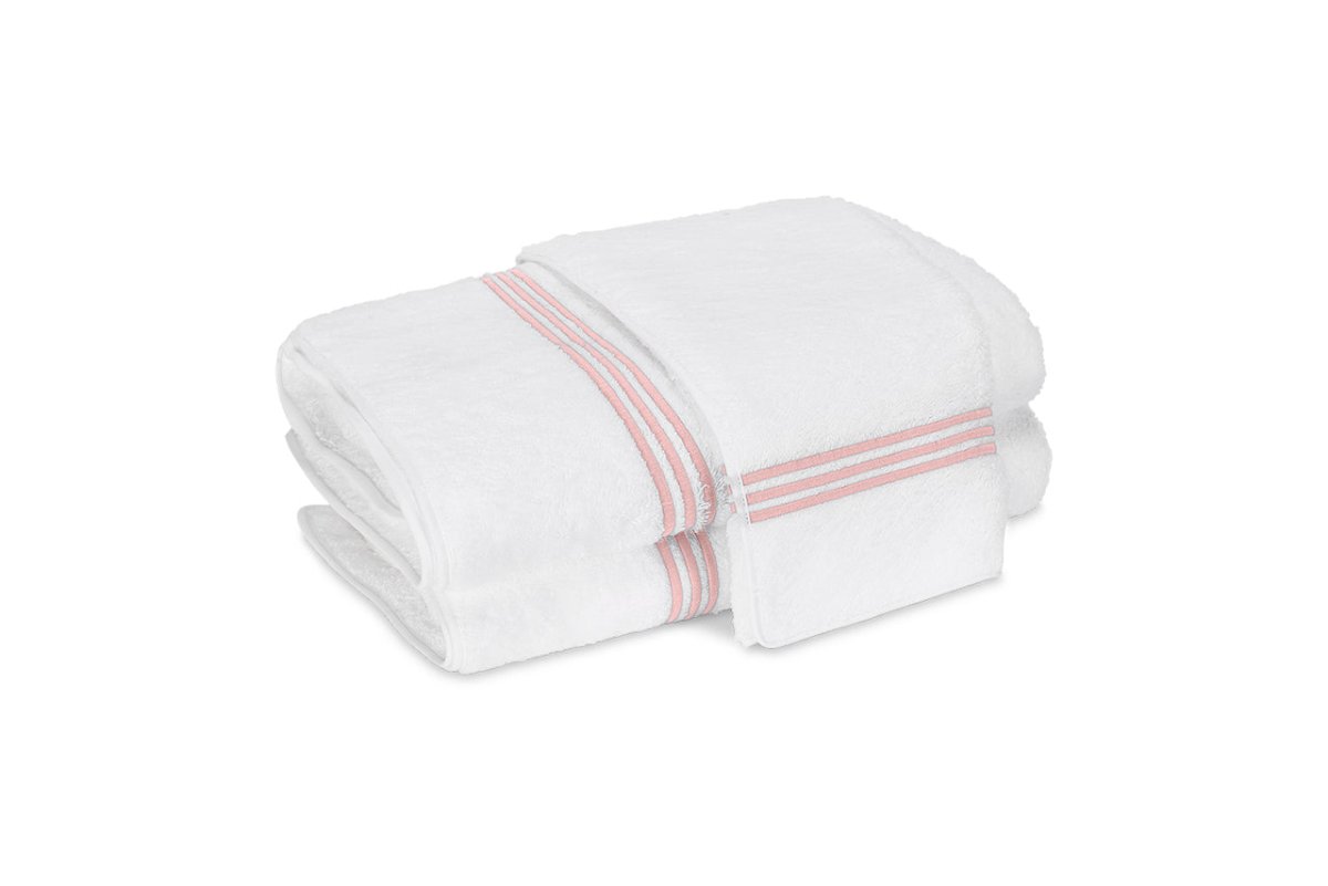 Bel Tempo Blush Pink Bath Towels | Matouk at Fig Linens and Home